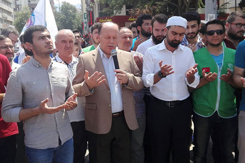İsrail’e Mescid’i Aksa protestosu