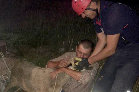 Hayatını itfaiye kurtardı