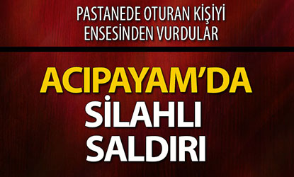 Pastanede otururken ensesinden vurdular