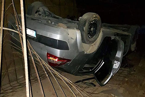 Otomobil kurutma kanalına düştü