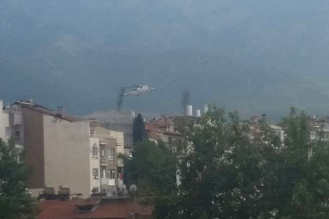 Erdoğan’ın helikopter’i stada indi