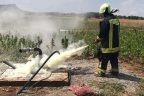 Tarladaki kuyudan çıkan gaz alev aldı, 1 kişi yaralandı