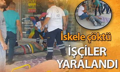 İskele devrilince 2 işçi yaralandı