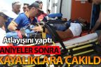 Yelkenkanat şampiyonasında pilot kayalıklara düştü