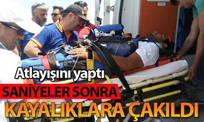 Yelkenkanat şampiyonasında pilot kayalıklara düştü