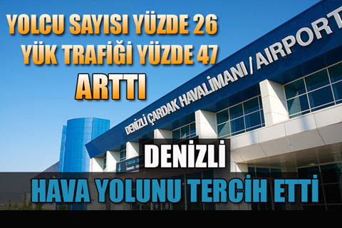 Çardak Havalimanı’nda yolcu ve kargo oranlarında artış