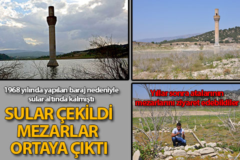 Sular çekildi, mezarlar ortaya çıktı