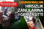 Deposundan çalılanan malları hırsızlara geri taşıttı