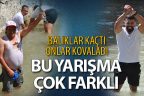 Çameli’de çıplak elle balık avladılar