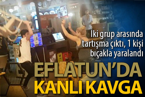 Eflatun Sokak’ta kanlı kavga. 1 kişi bıçaklandı