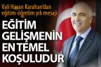 Vali Karahan’dan eğitim-öğretim yılı mesajı