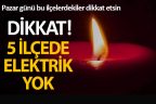 Denizli’nin bazı ilçelerinde elektrik kesintisi uygulanacak