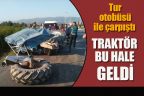 Traktörden geriye sadece lastikleri kaldı