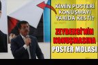 Zeybekci’nin konuşmasını yarıda kesen posterde kim vardı?