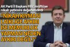 AK Parti İl Başkanı Filiz, müftüye nikah yetkisi değerlendirmesi