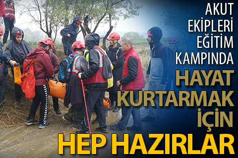 AKUT ekipleri 2 günlük eğitim kampını tamamladı
