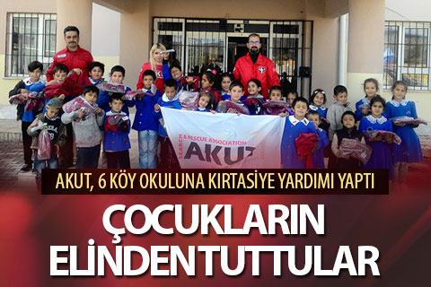 AKUT’tan 6 köy okuluna kırtasiye yardımı