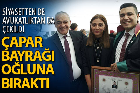 Bekir Çapar bayrağı oğluna devretti