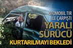 Otomobil TIR’a çarpıp, şarampole yuvarlandı: 2 yaralı