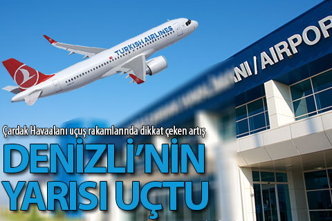 Çardak Havaalanı uçuş rakamlarında dikkat çeken artış