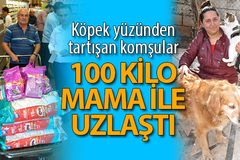 İki komşunun köpek kavgasında 100 kilo mama uzlaşma getirdi