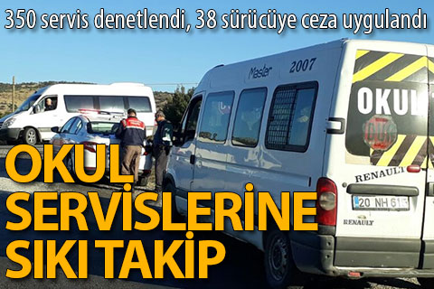 Jandarma okul servislerine yönelik denetimlerini sürdürüyor