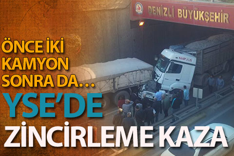 YSE Köprülü Kavşağı’nda zincirleme kaza