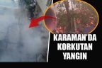 Terkedilmiş evde çıkan yangın korkuttu