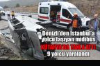 Denizli’den İstanbul’a yolcu taşıyan midibüs Kütahya’da takla attı