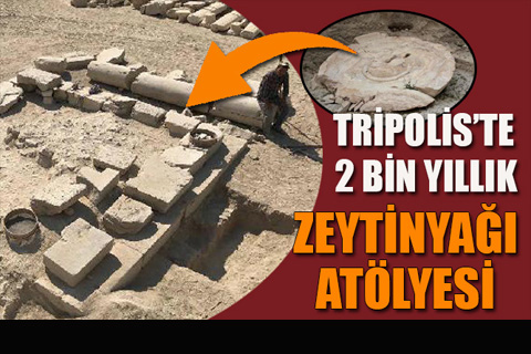 Tripolis Antik Kenti’nde 2 bin yıllık zeytinyağı atölyesi bulundu