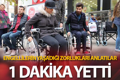 1 dakikalığına engelli oldular, onların yaşadıklarını anladılar