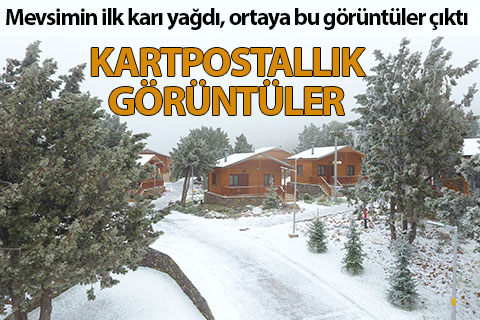 Mevsimin ilk karı yağdı, ortaya kartpostallık görüntüler çıktı