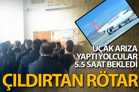 Uçak arıza yaptı, yolcular 5.5 saat bekledi