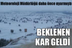 Beklenen kar geldi, bazı ilçeler beyaza büründü