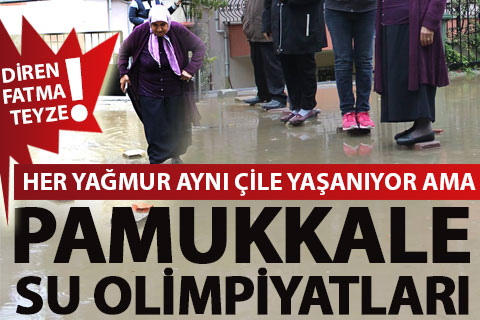 6207 sokağın yağmurda havuza dönen yol isyanı!
