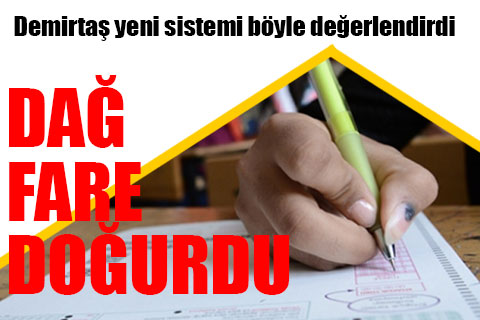 Demirtaş TEOG yerine getirilen yeni sistemi değerlendirdi
