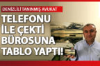 Yusuf Garip ışıklı Gölü’nü cep telefonuyla çekti bürosuna tablo yaptı