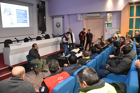 OSB personeli hayat kurtarmayı öğrendi