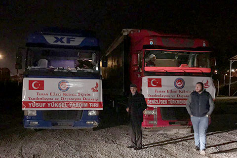 Türkmen Dağı’na 2 TIR yardım