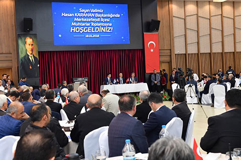 Vali Karahan muhtarlarla buluştu