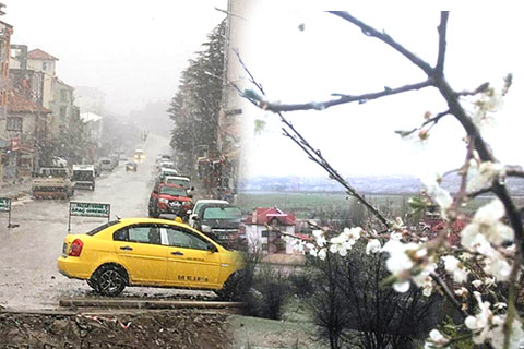 Mart’ta kar sürprizi. O ilçe beyaza büründü