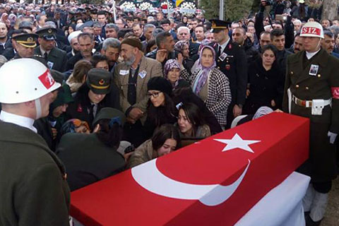 Denizli Afrin şehidini uğurluyor