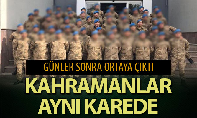 Günler sonra ortaya çıktı. Kahramanlar aynı karede