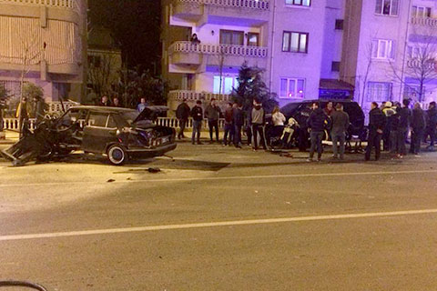 Ulus Caddesi’nde korkutan kaza