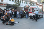 Trafiğe kapalı Gazi Bulvarı’nda kaza: 2 yaralı