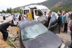 BAKAN KONVOYU ÖNÜNDE TRAFİK KAZASI YAŞANDI