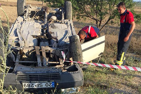 Baklan’da kaza: 1 ölü 3 yaralı
