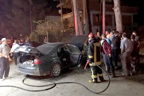 Park halinde yanmaya başladı