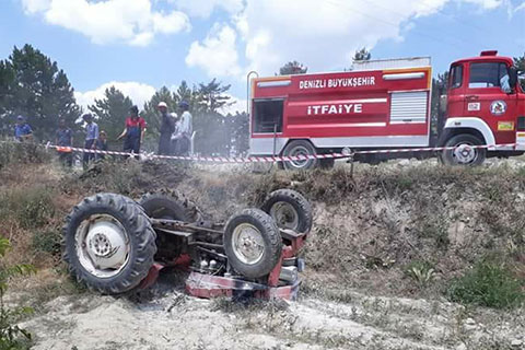 Traktörün altında kalan sürücü ağır yaralandı