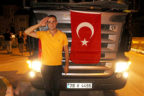 Askeri, TIR’lı konvoyla uğurladılar